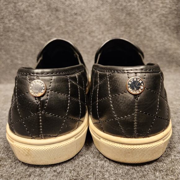 STEVE MADDEN Ecentrcq Black Faux Leather Quilted Comfort Slip On Womens 9M - Picture 4 of 10